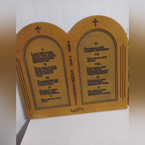 10 Commandments Wall Plaque Solid Wood Custom Made 20wX17